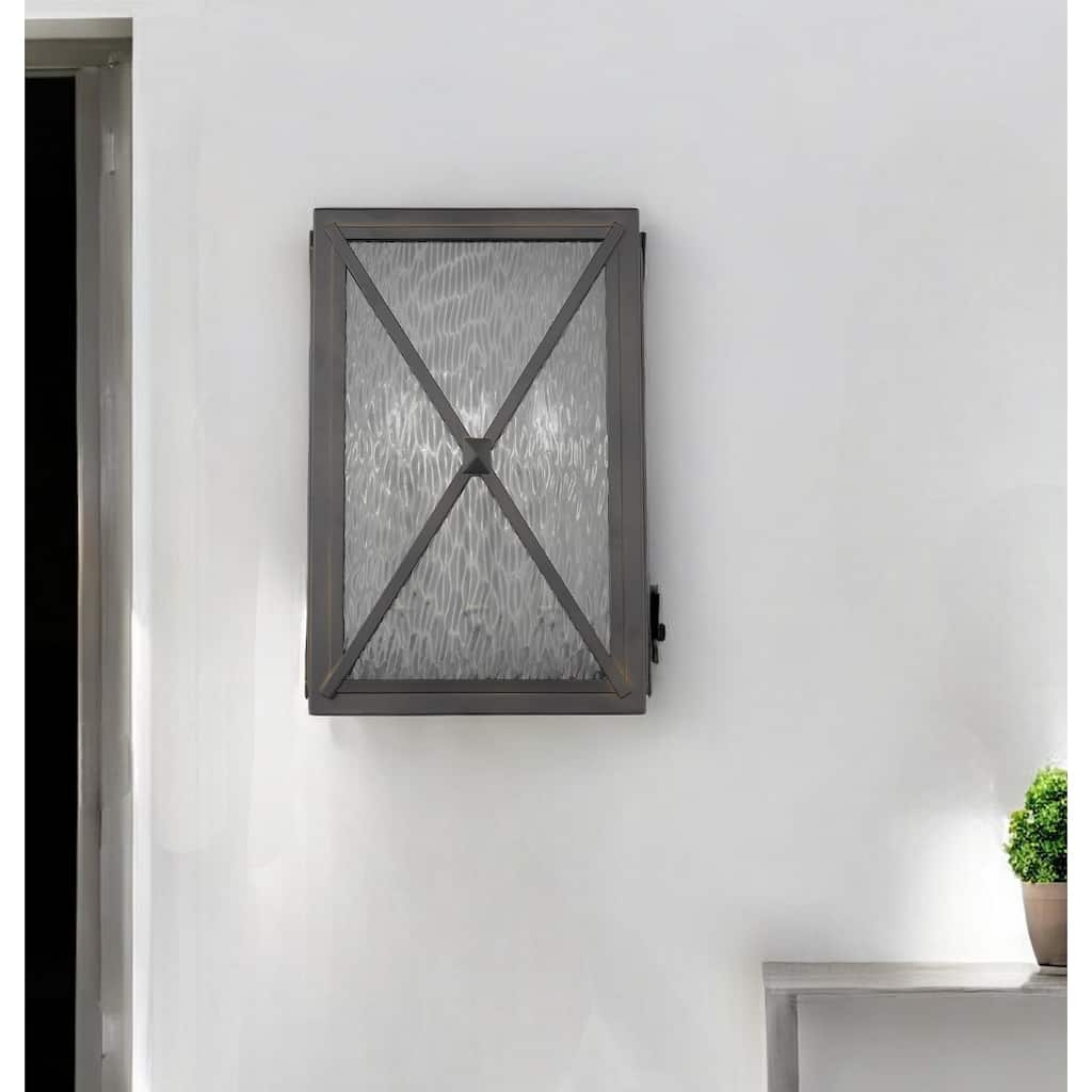 3-Light Decorative Bronze Wall Mount Fixture with Clear Glass Shade and LED Compatible