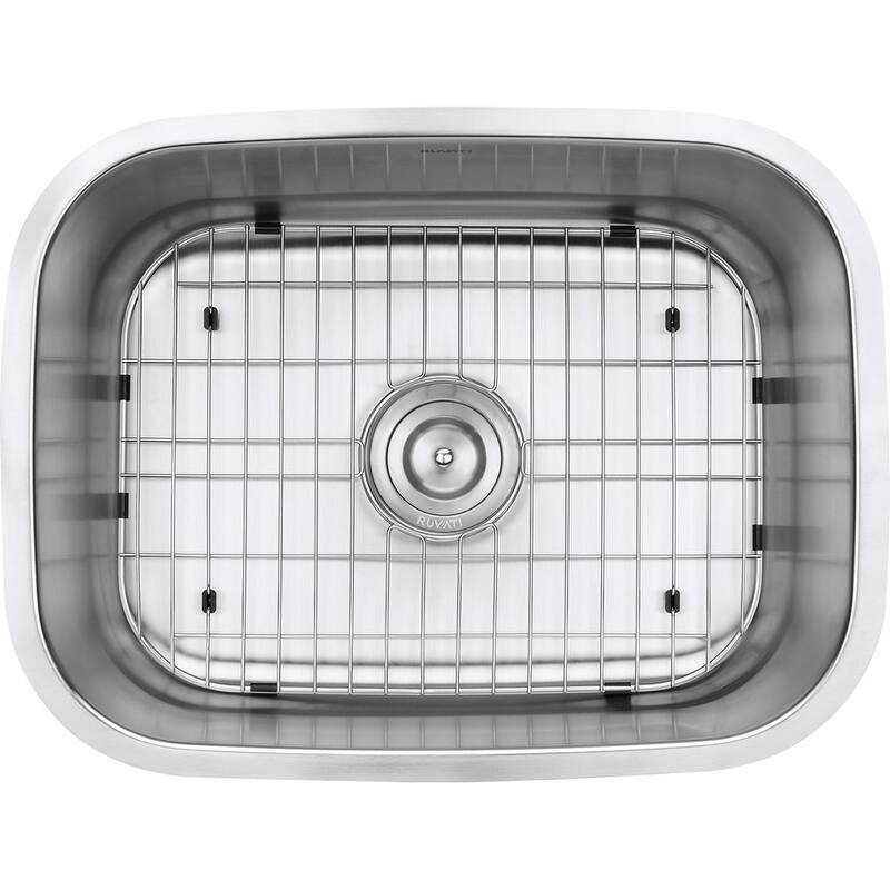 Ruvati 24 in. Undermount 16 Gauge Stainless Steel Kitchen Sink Single Bowl - RVM4132 - 23″ x 17-3/4″