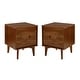 preview thumbnail 28 of 39, Middlebrook Mid-Century Solid Wood 2-Drawer Nightstand, Set of 2