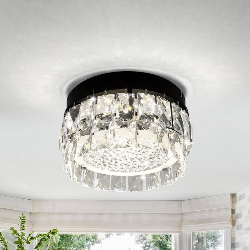 LED Flush Mount Crystal Ceiling Light Crystals Flush Mount Ceiling Lights - N/A