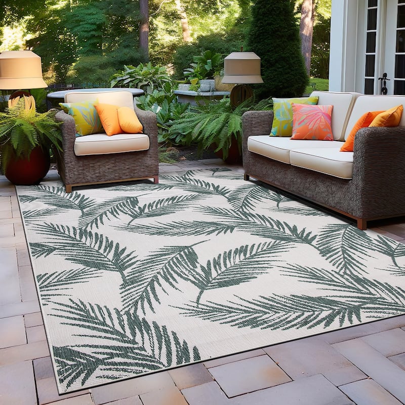 World Rug Gallery Nature Inspired Floral Indoor/Outdoor Area Rug