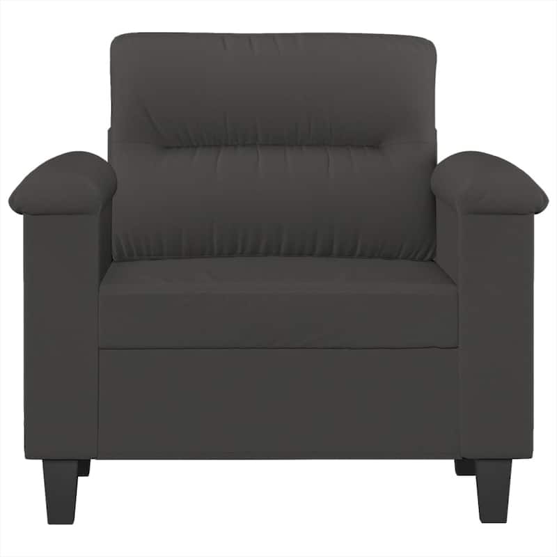 vidaXL Sofa Chair Living Room Upholstered Chair with Armrest Microfiber Fabric
