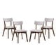 preview thumbnail 12 of 141, Christopher Knight Home - Chazz Mid-Century Modern Upholstered Dining Chairs Set with Solid Wood Splayed Leg 4-Piece - Light Beige + Walnut