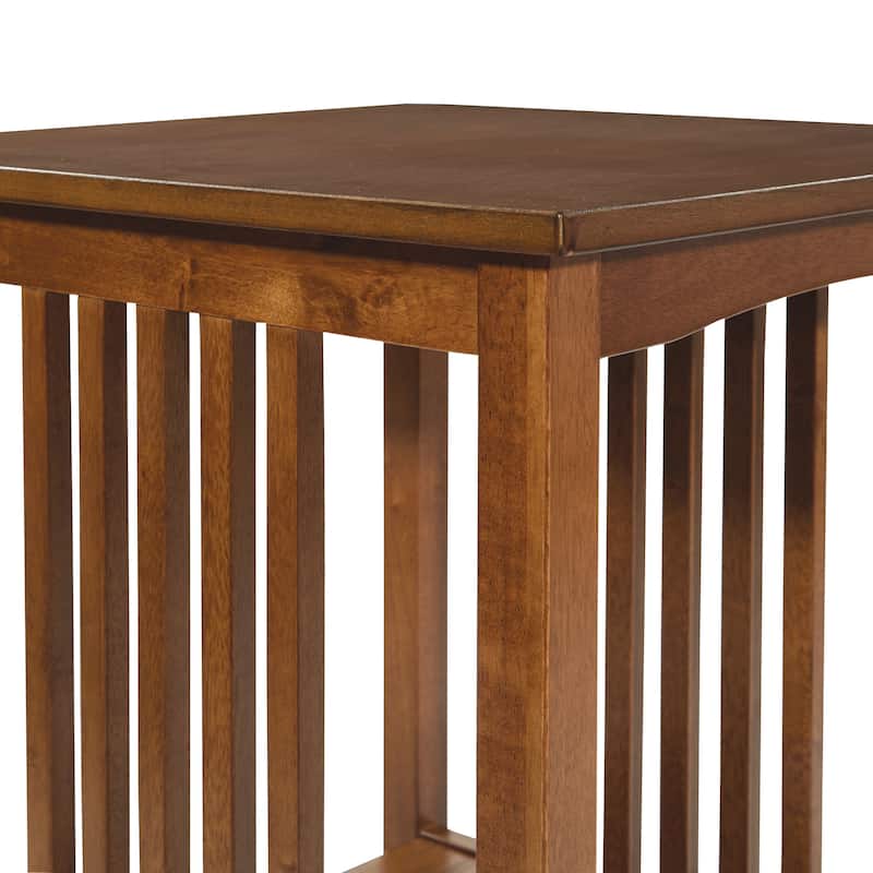 Porch & Den Clifton Mission Medium Oak Finish End Table