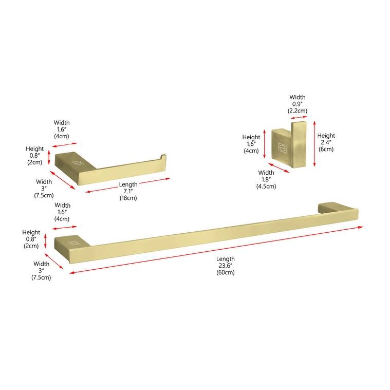 Indigo Home 3-Piece Bathroom Hardware Set