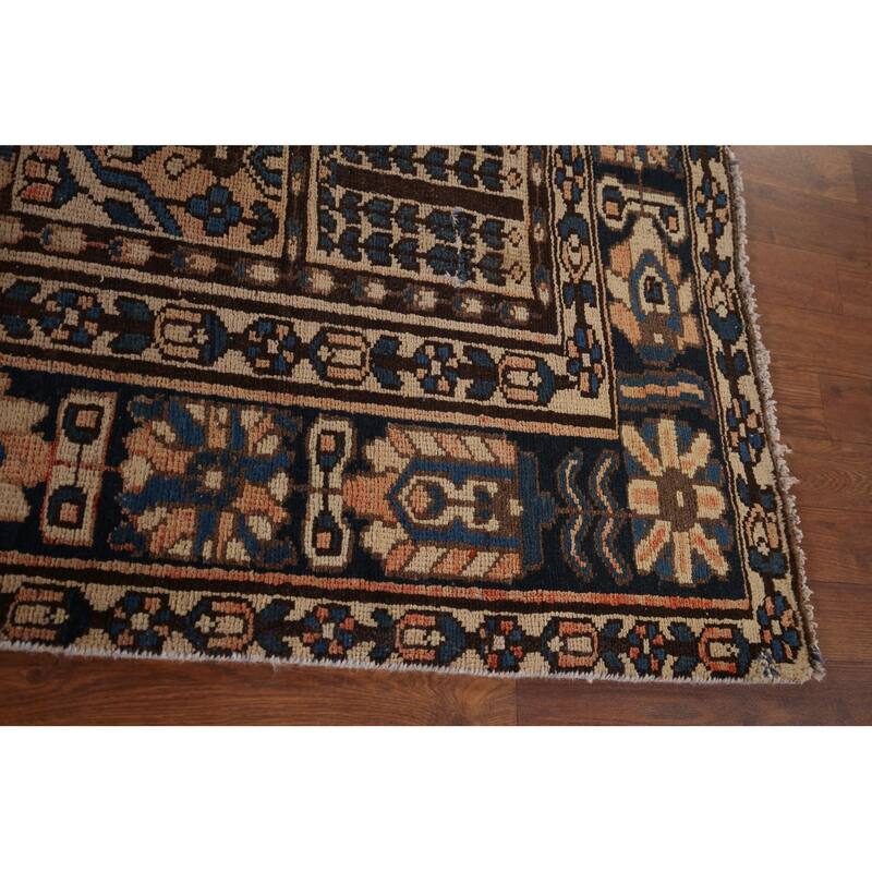 Garden Design Bakhtiari Persian Antique Area Rug Handmade Wool Carpet - 6'8" x 9'10"