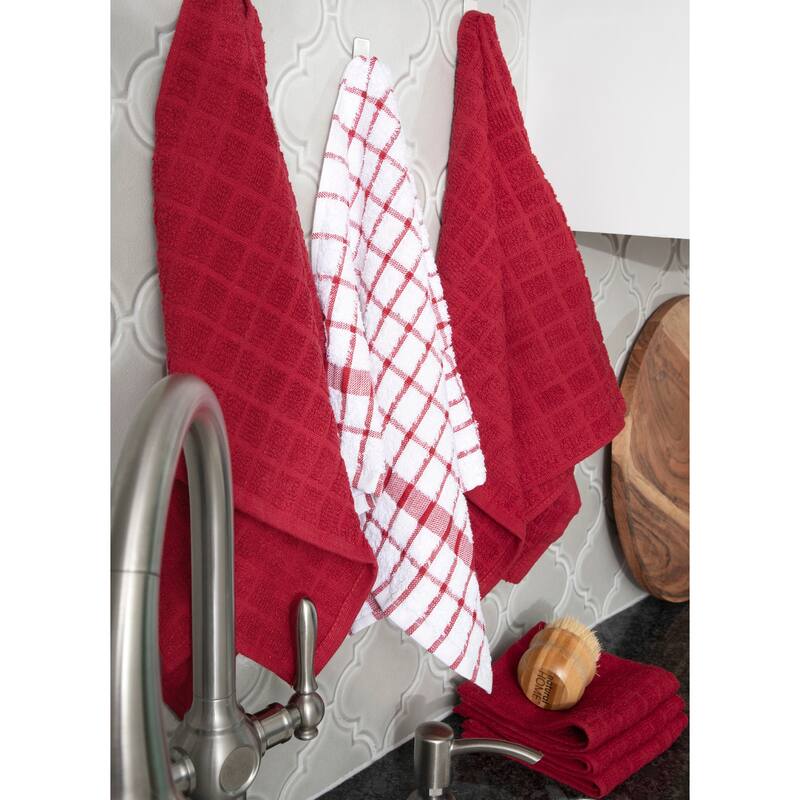 RITZ Cotton Kitchen Towels and Dish Cloths (Set of 3 Towels/ 3 Cloths)