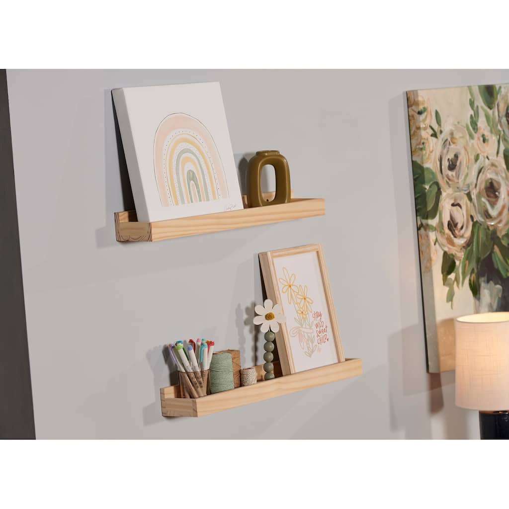 Duraline Natural Pine Photo Ledge Wall Shelf Display Ledge