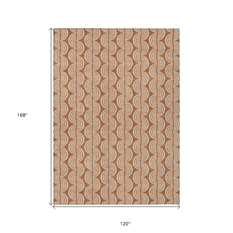 HomeRoots Ogee Transitional Rectangle Outdoor Rug