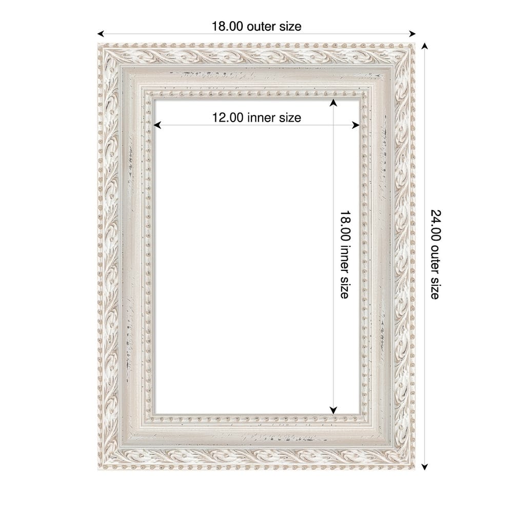 Amanti Art Opera Off White Framed Dry Erase Magnetic Board
