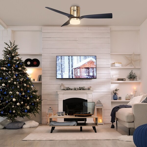 Pollux 48 inch Indoor Smart Ceiling Fan Dimmable LED Light Kit and Remote Works with Alexa Google Home Siri On Sale Bed Bath Beyond 36032147