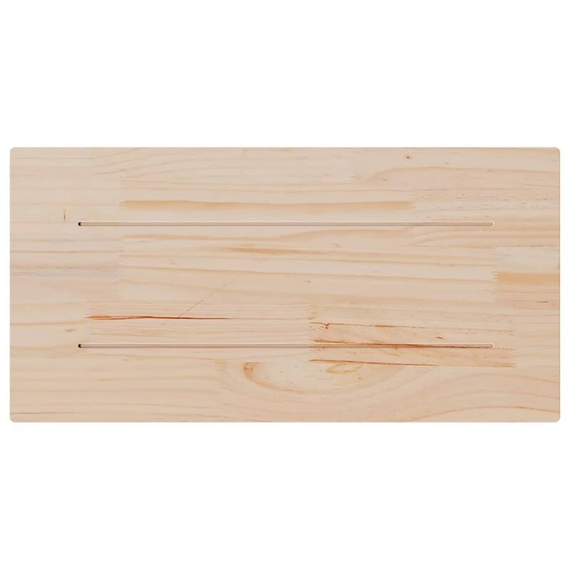 vidaXL Table Top Set of 4 Natural Wood Solid Pine Wood - 17.7 x 35.4 x 0.7 in