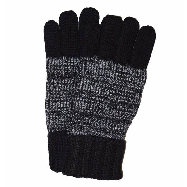 slide 1 of 1, Brioni Mens Black White Tweed Gloves M