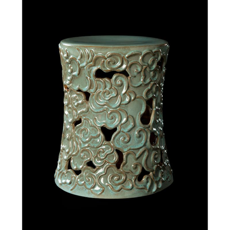 SAFAVIEH Sajmira Cloud Ceramic Decorative Garden Stool