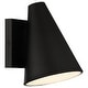 preview thumbnail 1 of 14, Access Lighting Solano Outdoor LED Wall Mount - Square Backplate - Cone Shade Black
