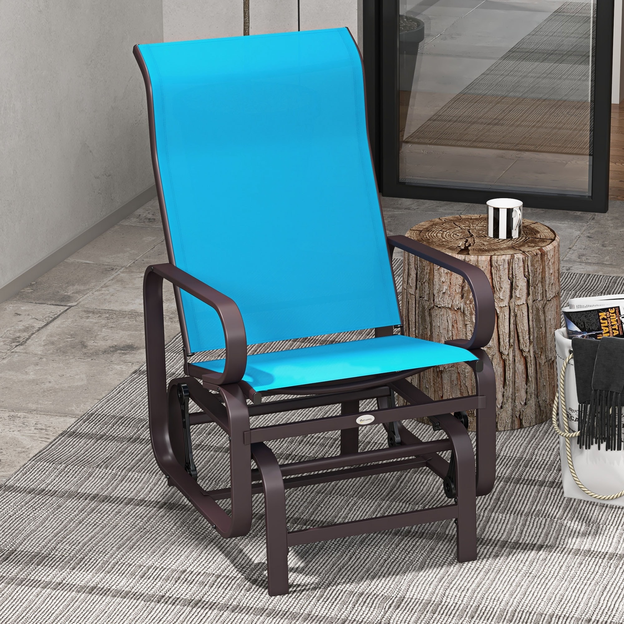SLIDE-SIDETOP50　S-ST50 leiri hygge store Outsunny Outdoor Glider Chair, Gliders for Outside Patio