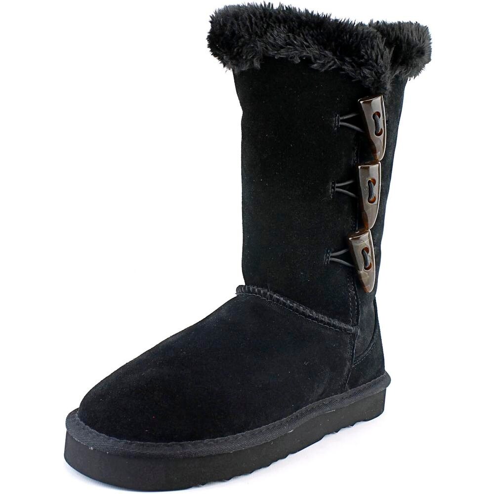 Shop Style Co Bellaa Women Round Toe Suede Black Winter Boot