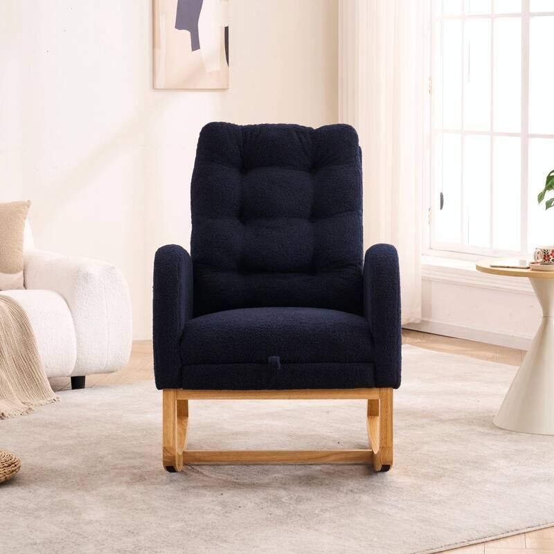 Nursery Rocking Chair - 39.76" Tall with Flip-Down Ottoman