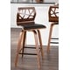 preview thumbnail 3 of 15, Carson Carrington Sala 26" Counter Stools with Bent Wood Legs & Black Square Footrest (Set of 2)