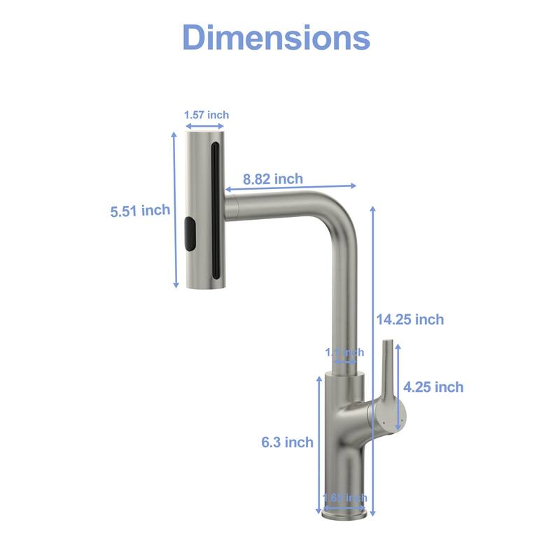 360° Pull-Down Kitchen Faucet with 4 Spray Modes