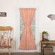preview thumbnail 3 of 4, Sawyer Mill Ticking Stripe Door Panel - Door Panel 72x40 - Door Panel 72x40 Country Red/Dark Tan