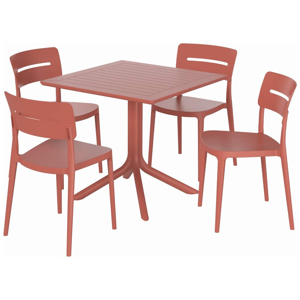 Frond and Form 4-Person Outdoor Square Dining Set