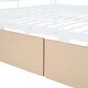 preview thumbnail 12 of 10, White Metal Bunk Bed Frame Full XL Over Queen with 2 Drawers, Ladder