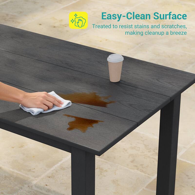 HIPS Outdoor Dining Set All-weather Patio Table and Chairs(Set of 7)