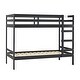 preview thumbnail 6 of 5, Stylish Twin Over Twin Bunk Bed with Ladder, Simple Solid Wood Bed, Maximized Space & Safety Guaranteed