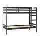 preview thumbnail 7 of 12, Transitional, Modern style Modern Simple Solid Wood Twin Over Twin Bunk Bed