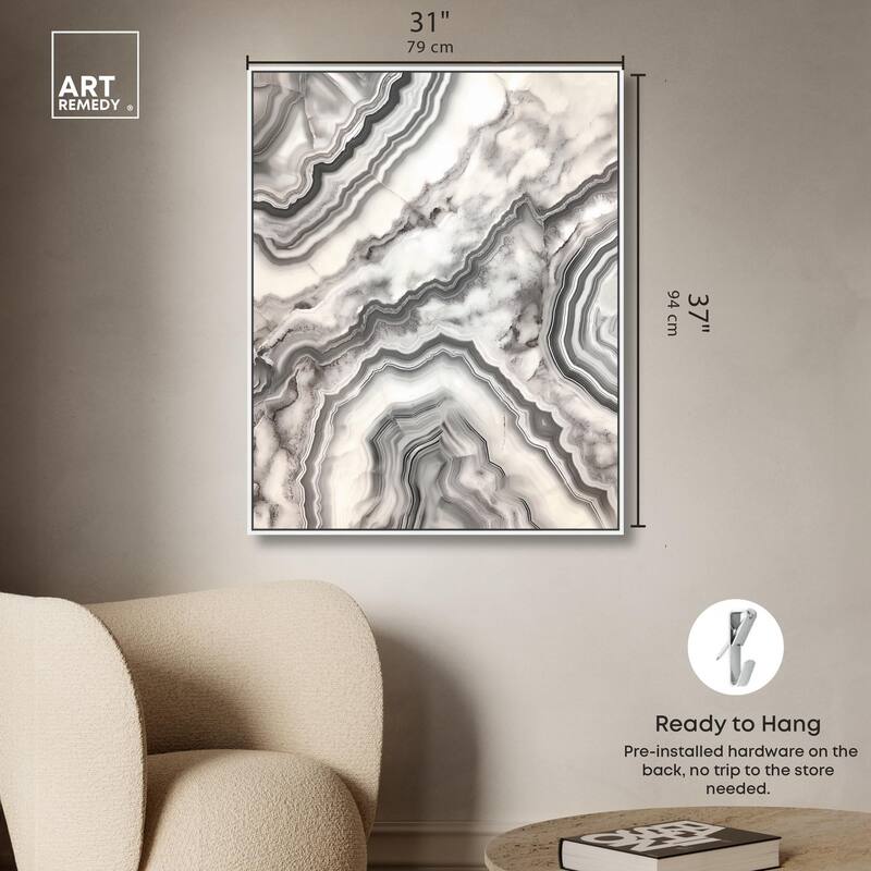 Silvered Sediment Canvas by Art Remedy