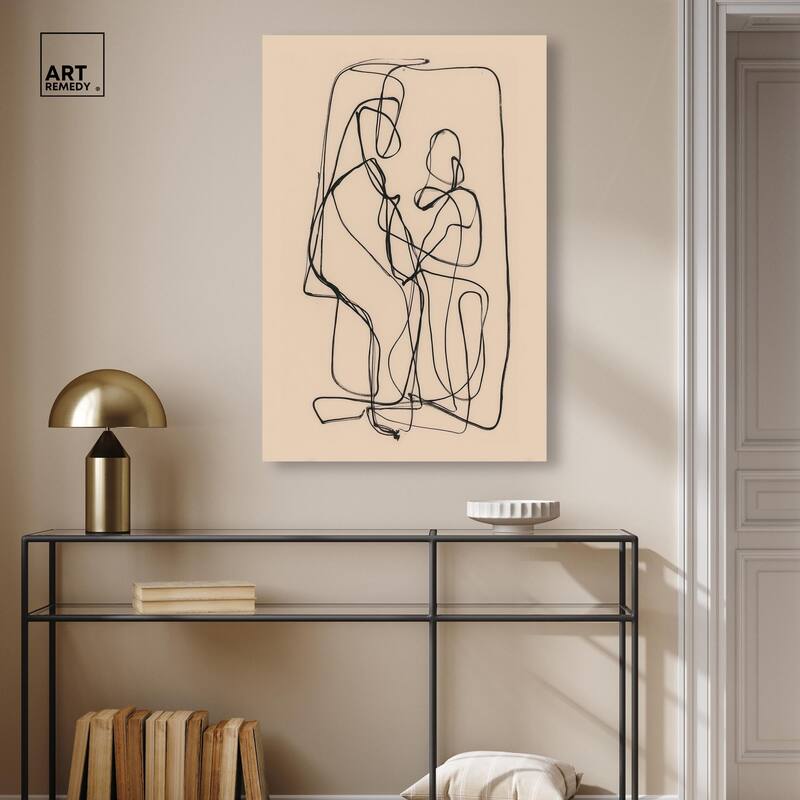 Embrace of Lines II Canvas by Art Remedy, Gallery Wrapped