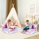 preview thumbnail 6 of 15, Flannel Kids Sofa Bed with Glow Patterns and Foldable Lounger Design - Mattress: 66" × 26" × 4" (L × W × H)