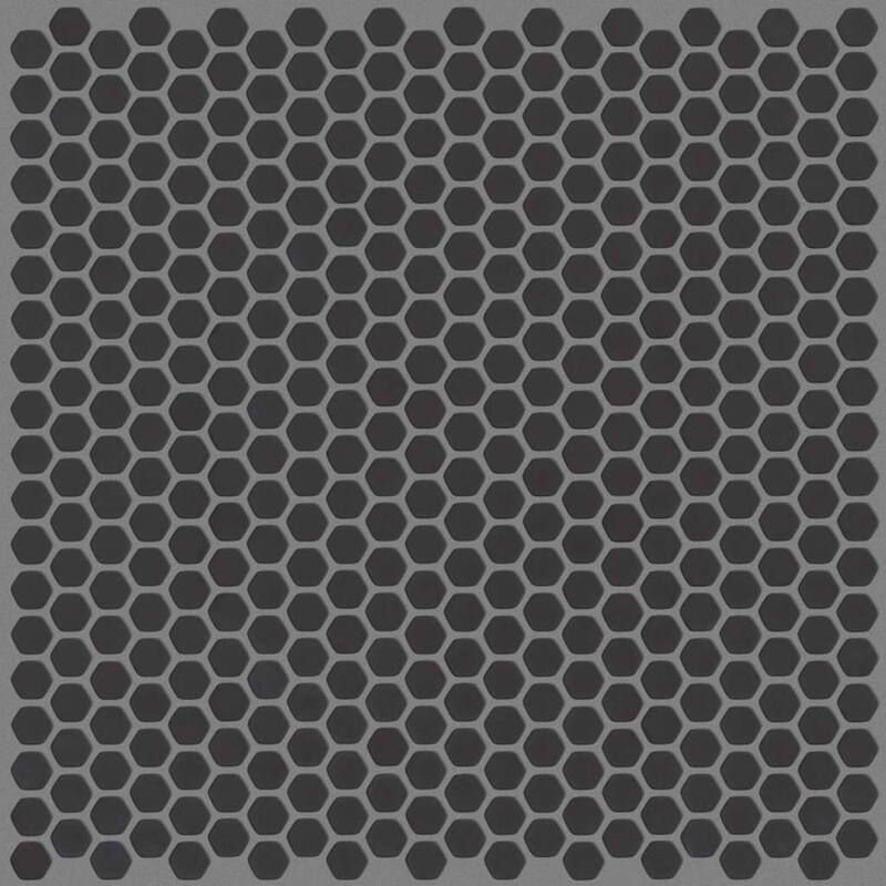 Shaw 392TS Retro Hex - 12" x 12" Hexagon Floor and Wall Tile - Sold by - Black Hex