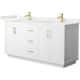 Option White / White Quartz Top / Brushed Gold Hardware