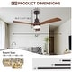 preview thumbnail 65 of 121, Sofucor 42“/48"/ 52"/60"Noiseless Walnut Wood Ceiling Fan with Remote Control, Integrated Light Optional