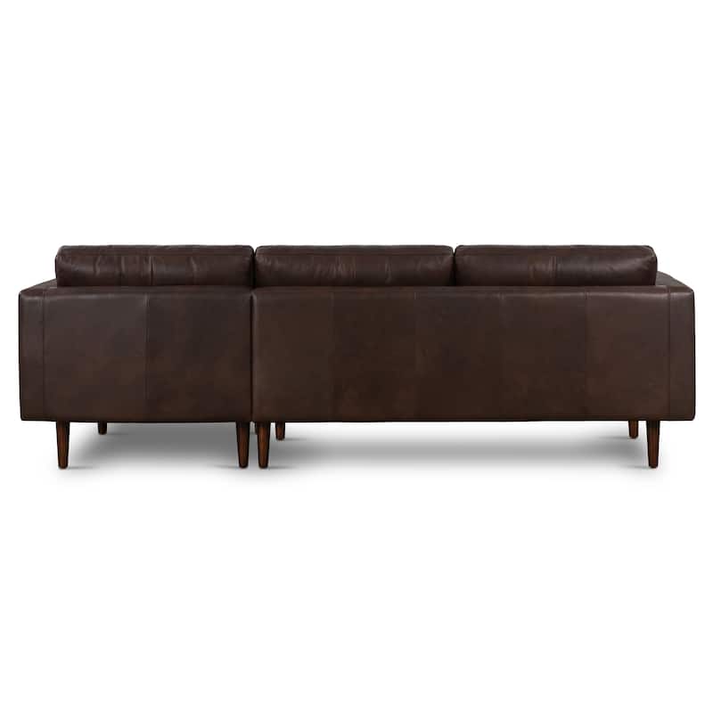 Poly & Bark Napa 104.5" Right-facing Sectional Sofa - Full Grain Genuine Italian Leather