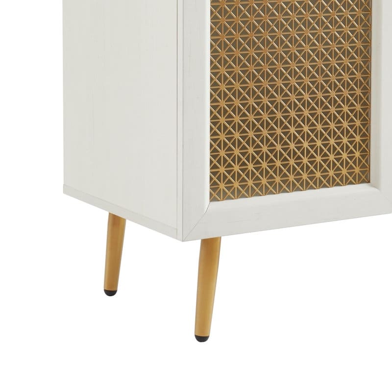 61.7''W Four Door Wood Buffets and Sideboards Storage Cabinet with LED Light