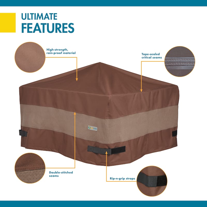 Duck Covers Ultimate Waterproof 44 Inch Square Fire Pit Cover