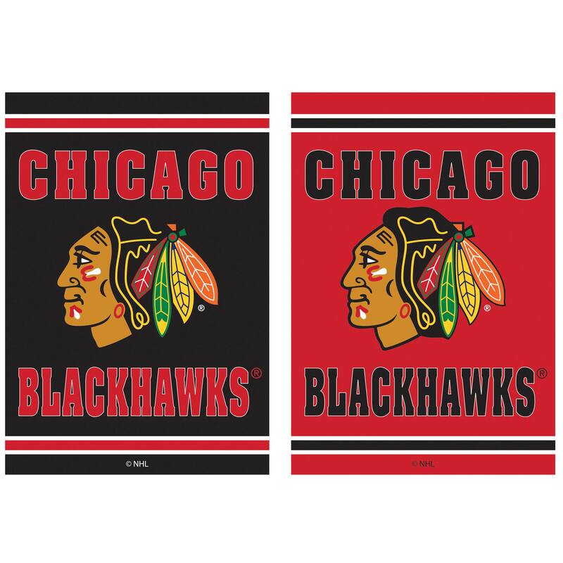 Embossed Suede Flag, House Size, Chicago Blackhawks