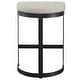 preview thumbnail 4 of 5, Plush Seat Hand Forged Counter Stool - 26" - Black