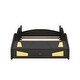 preview thumbnail 12 of 12, Playful Design Race Car-Shaped Twin Size Platform Bed with Wheels,Sturdy Wood Construction and Storage Space