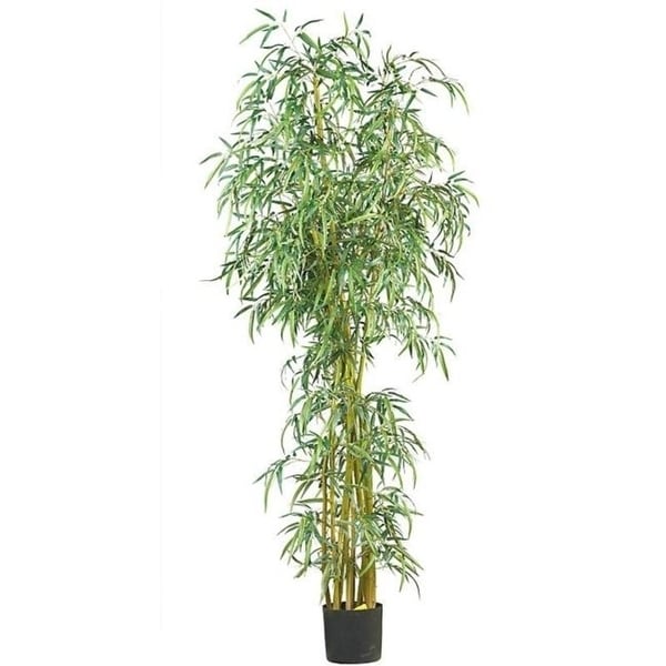 Nearly Natural 5194 7 Fancy Style Slim Bamboo Silk Tree- Green