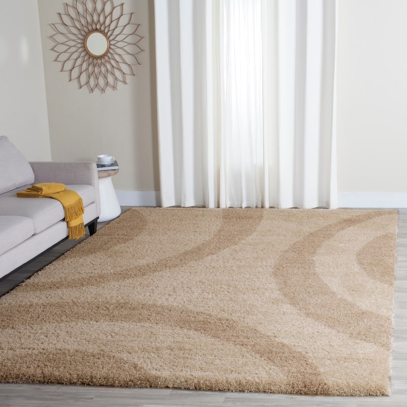 SAFAVIEH Portofino Shag Sunna Modern 2-inch Thick Rug