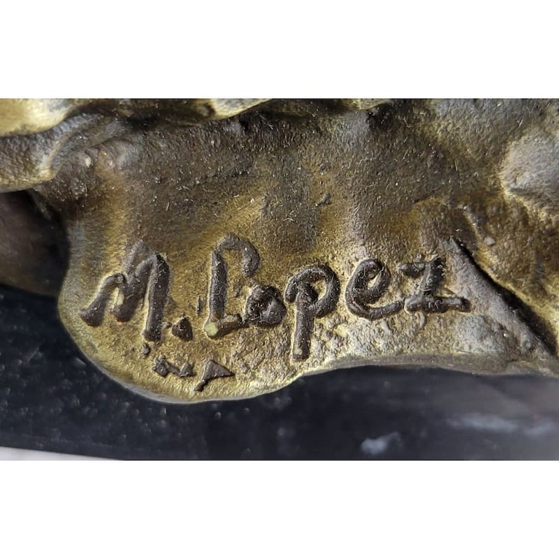 Stock Market Bull Vs Bear Bronze Sculpture Marble Base Statue Decor Gift Signed Original Art
