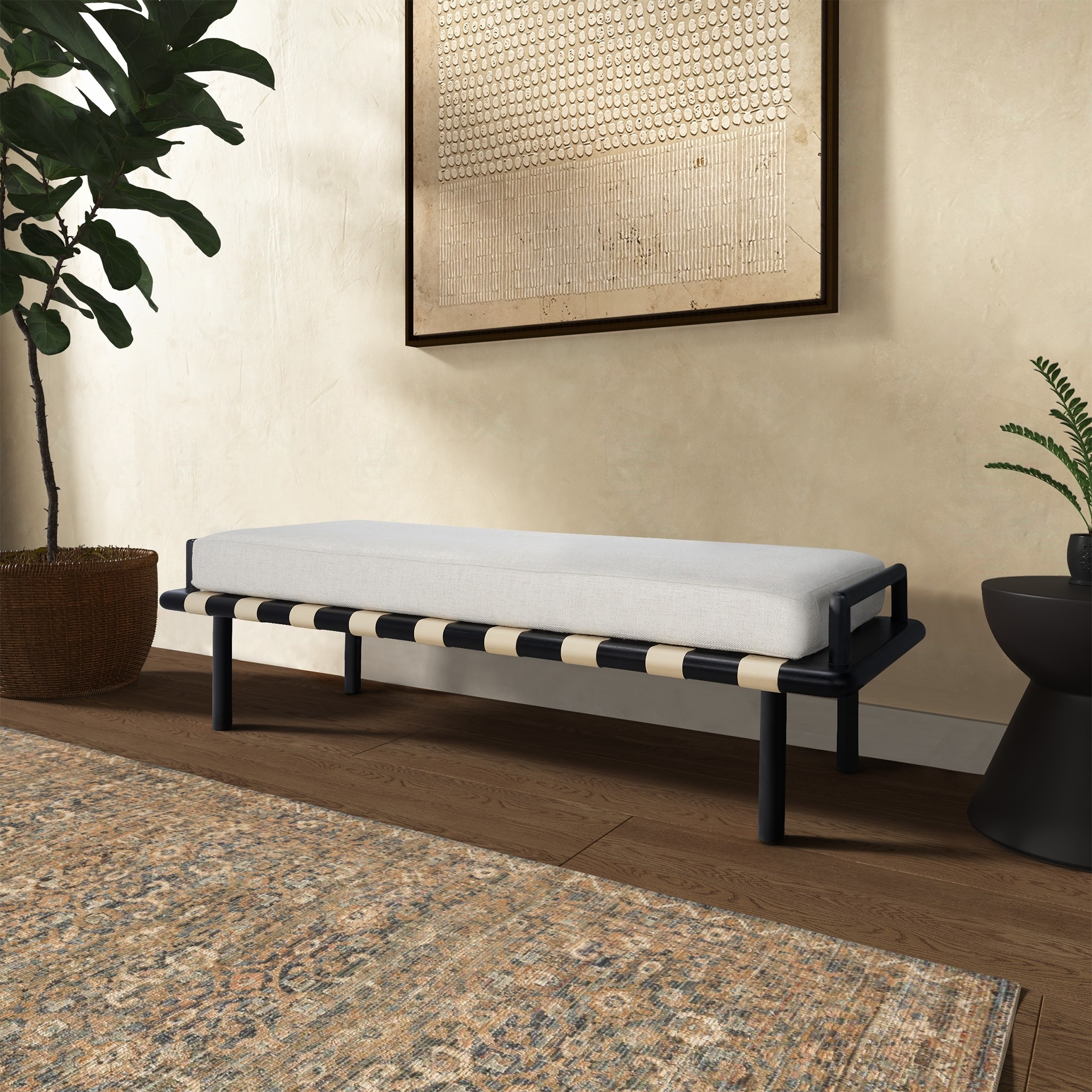 SAFAVIEH Couture Grizelda Scandinavian Teak Benche, 70-Inch - 70Wx26Dx19H