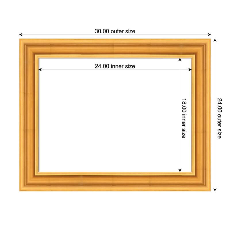 Sierra Framed Dry Erase Magnetic Board - 30 x 24 in - Sierra Gold
