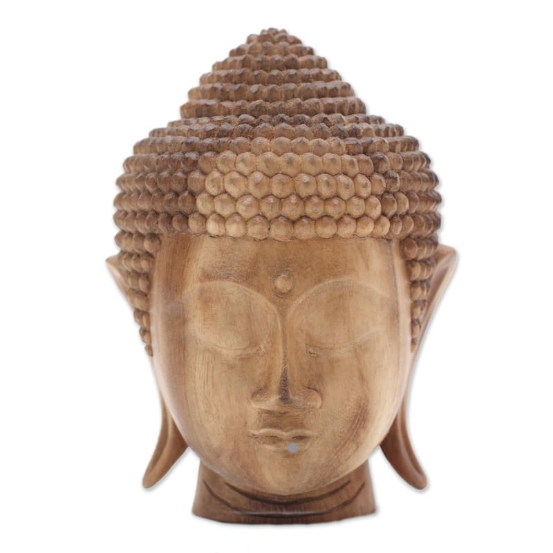 NOVICA Handmade Buddha Nature Wood Sculpture