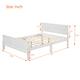 Pine Platform Bed Frame - Easy Assembly - Durable - Queen Size, White ...