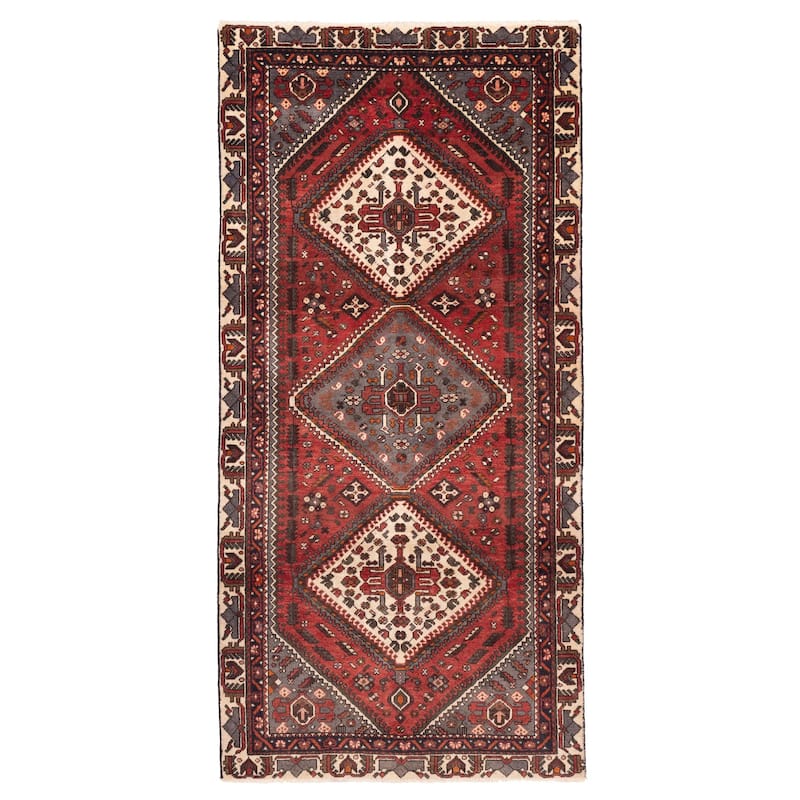 ECARPETGALLERY Hand-knotted Konya Anatolian Red Wool Rug - 4'5 x 9'4